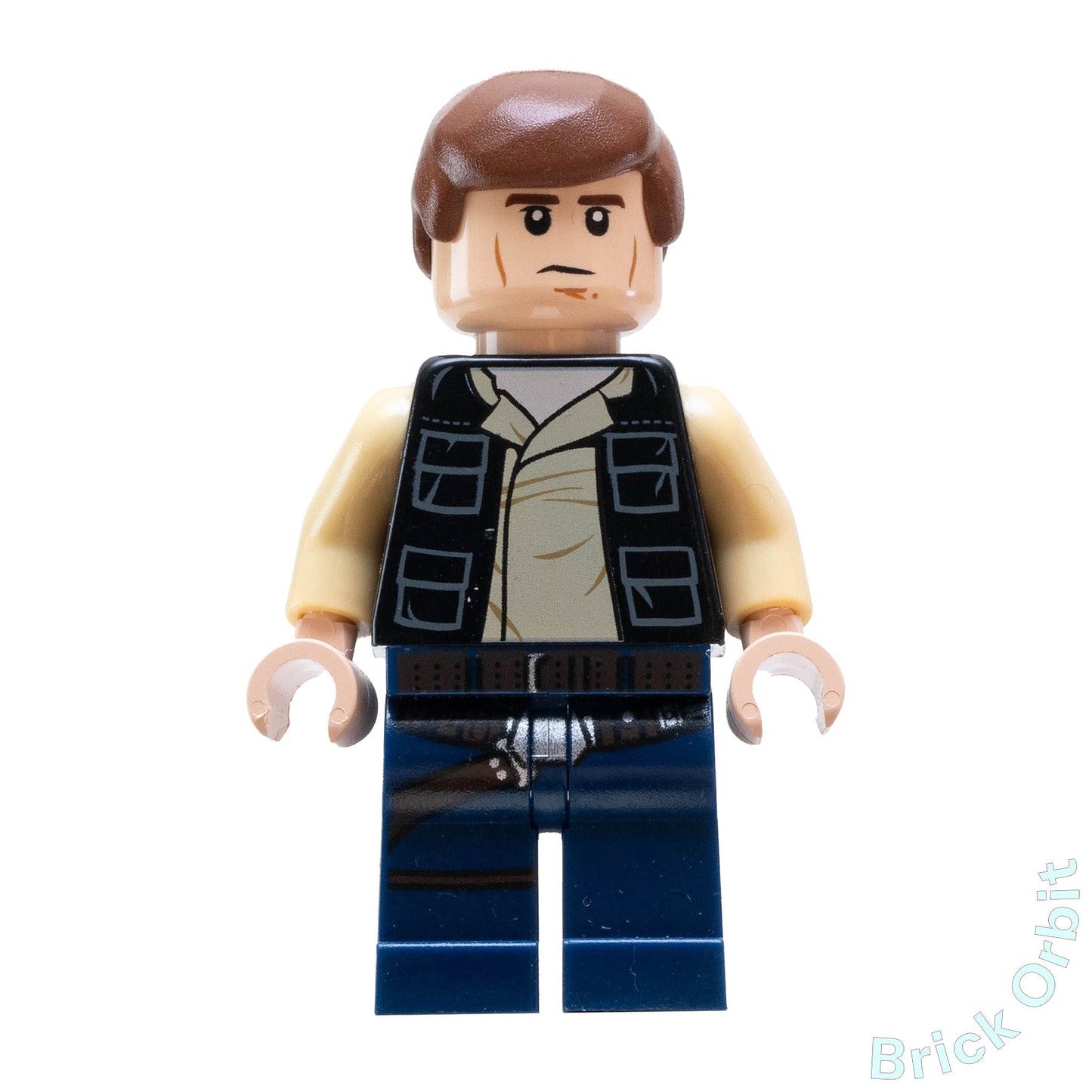 Genuine HAN SOLO, DARK BLUE LEGS, VEST WITH POCKETS (sw0539) - Star Wars - Used LEGO® Minifigure - Product Image from Brick Orbit