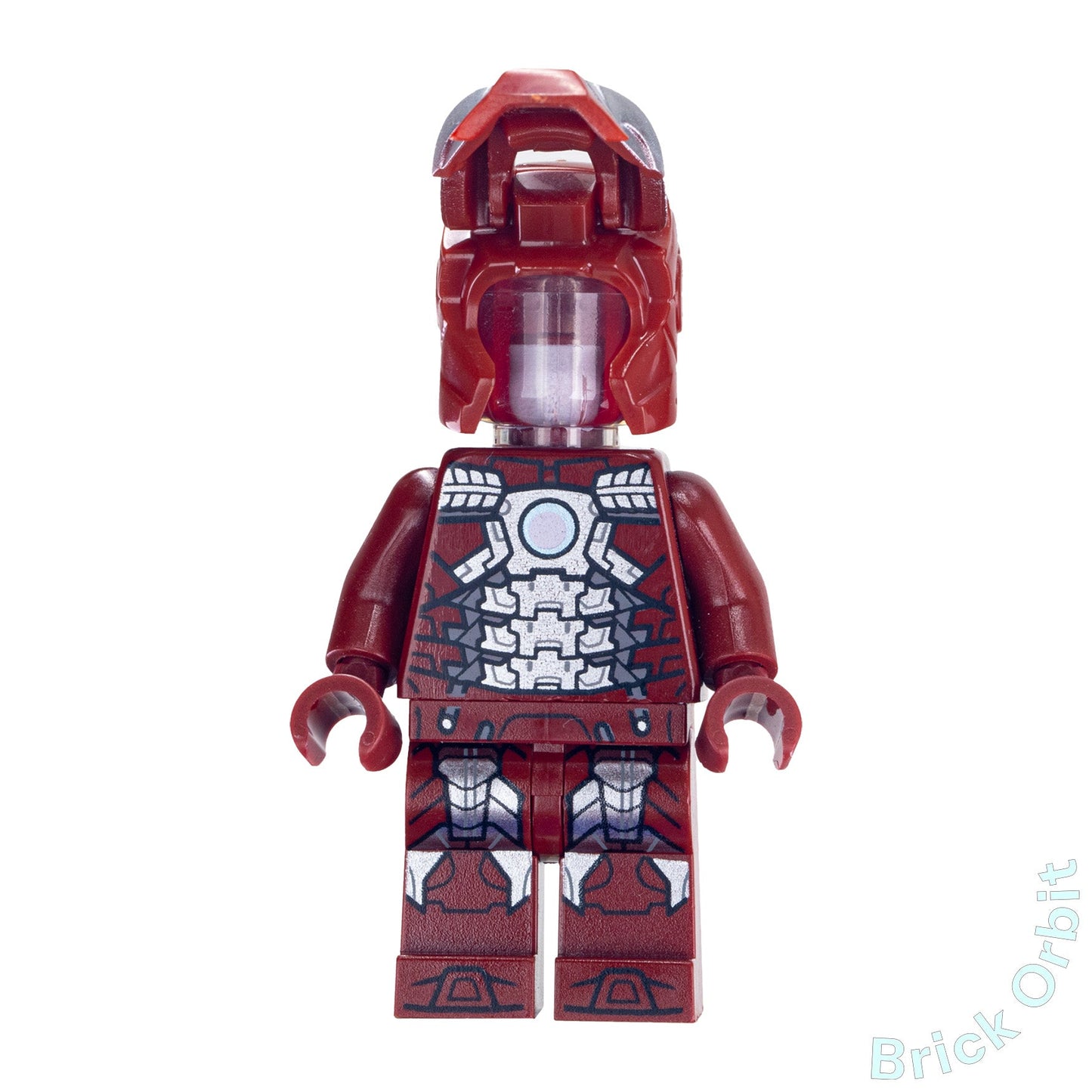 Genuine IRON MAN MARK 5 ARMOR (TRANS - CLEAR HEAD) (sh566) - Marvel Super Heroes - Used LEGO® Minifigure from set 76125 - 1 - Product Image from Brick Orbit