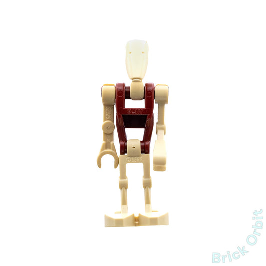 Genuine BATTLE DROID SECURITY WITH STRAIGHT ARM AND DARK RED TORSO (sw0096) - Star Wars - Used LEGO® Minifigure - Product Image from Brick Orbit