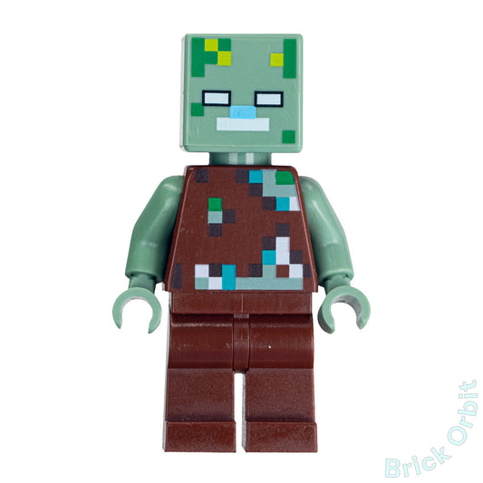 Genuine DROWNED ZOMBIE (min088) - Minecraft - Used LEGO® Minifigure - Product Image from Brick Orbit