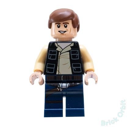 Genuine HAN SOLO, DARK BLUE LEGS, VEST WITH POCKETS (sw0539) - Star Wars - Used LEGO® Minifigure - Product Image from Brick Orbit