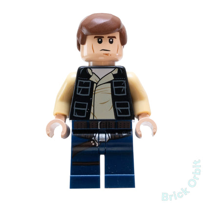 Genuine HAN SOLO, DARK BLUE LEGS, VEST WITH POCKETS (sw0539) - Star Wars - Used LEGO® Minifigure - Product Image from Brick Orbit