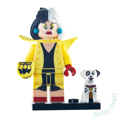 Genuine LEGO® CRUELLA DE VIL, DISNEY 100 (dis104) Minifigure - Collectable Minifigures - Used - Product Image from Brick Orbit
