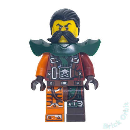 Genuine LEGO® FLINTLOCKE (njo239) Minifigure - Ninjago - Used - From 70594 - Product Image from Brick Orbit