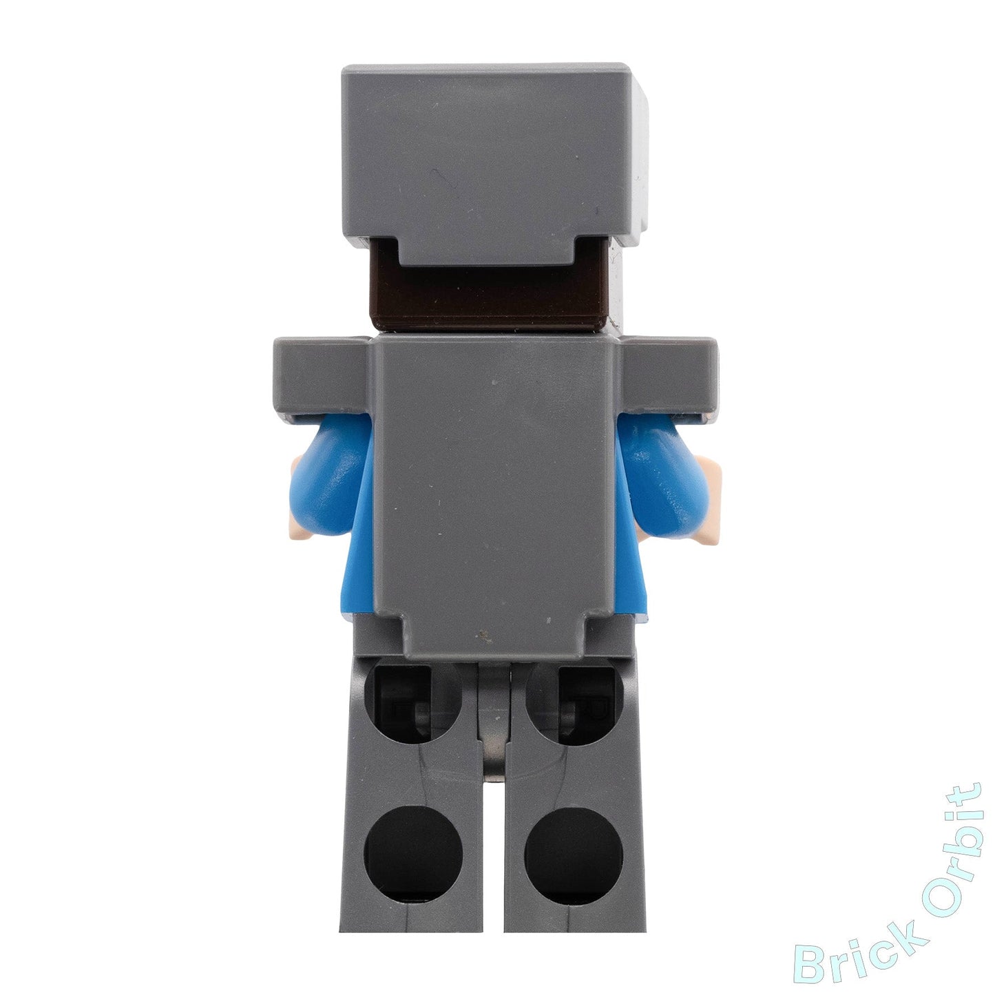 Genuine LEGO® STEVE IN SILVER ARMOUR (min053) Minifigure - Minecraft - Used - From 21137 - Product Image from Brick Orbit