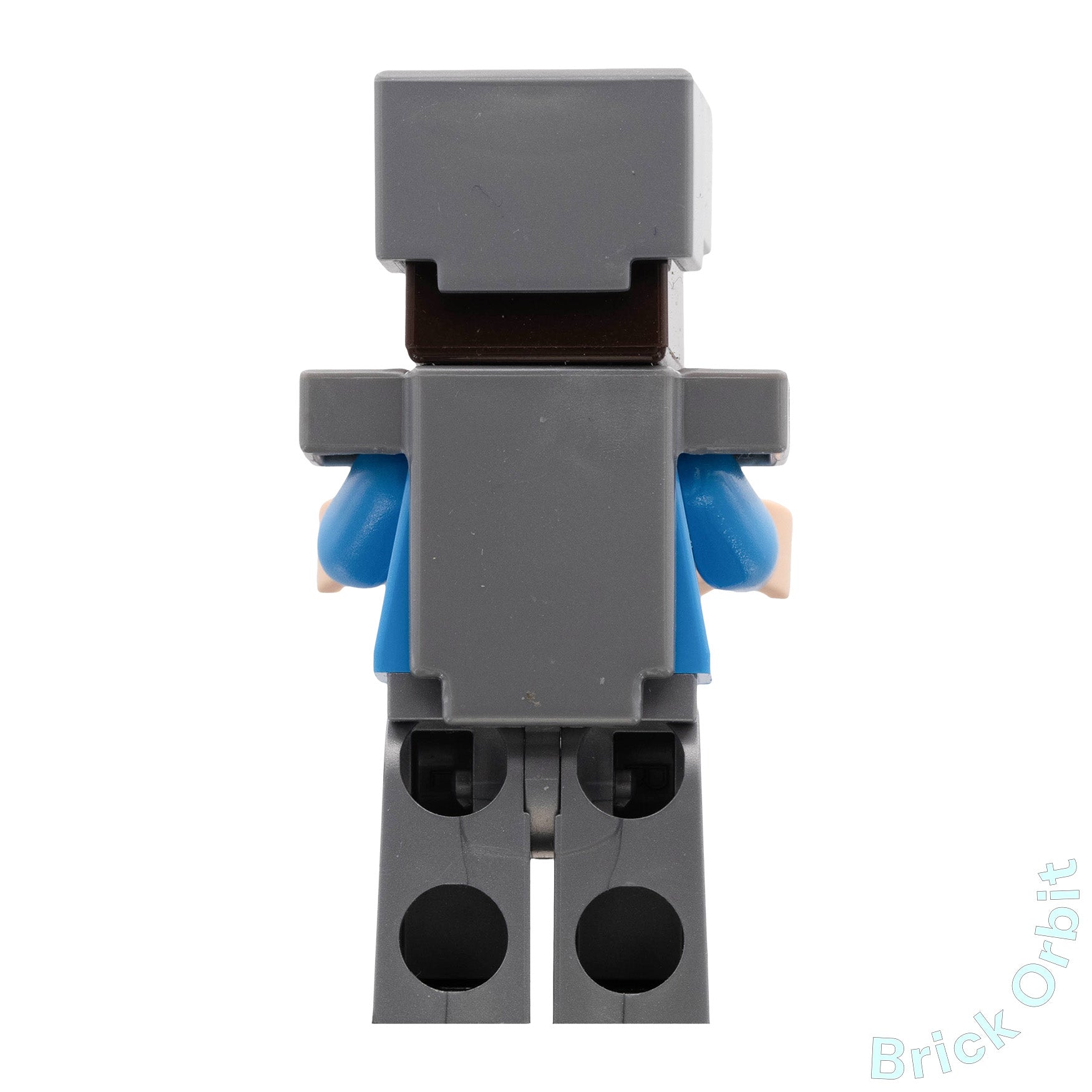 Genuine LEGO® STEVE IN SILVER ARMOUR (min053) Minifigure - Minecraft - Used - From 21137 - Product Image from Brick Orbit