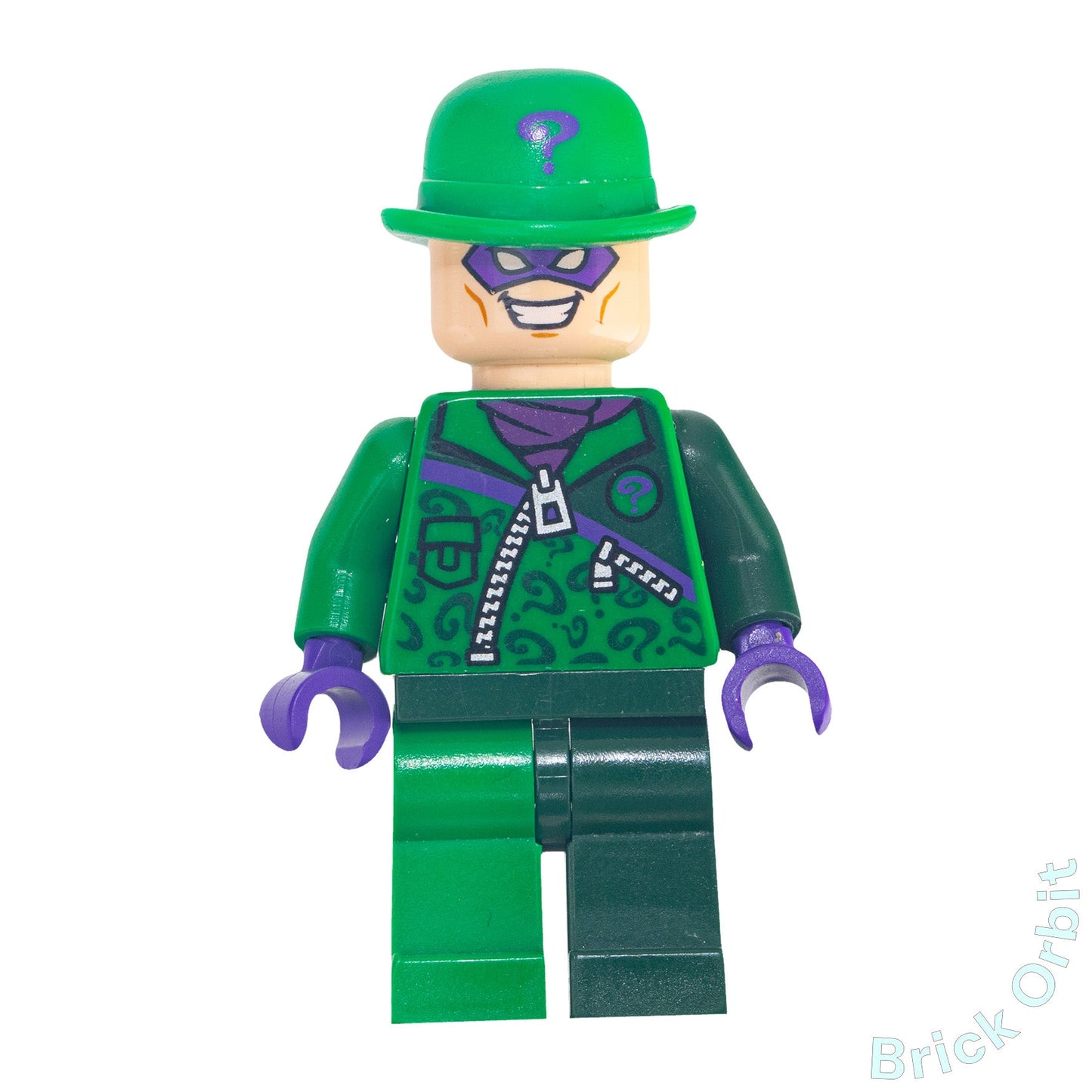 Genuine LEGO® THE RIDDLER (sh088) Minifigure - Dc Comics Super Heroes - Used - From 76012 - Product Image from Brick Orbit