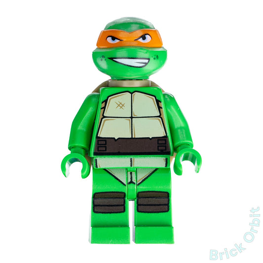 Genuine MICHELANGELO, GRITTED TEETH, SMUDGES (tnt038) - Teenage Mutant Ninja Turtles - Used LEGO® Minifigure from set 79122 - 1 - Product Image from Brick Orbit