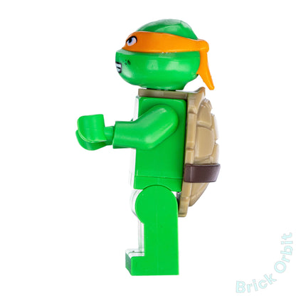 Genuine MICHELANGELO, GRITTED TEETH, SMUDGES (tnt038) - Teenage Mutant Ninja Turtles - Used LEGO® Minifigure from set 79122 - 1 - Product Image from Brick Orbit