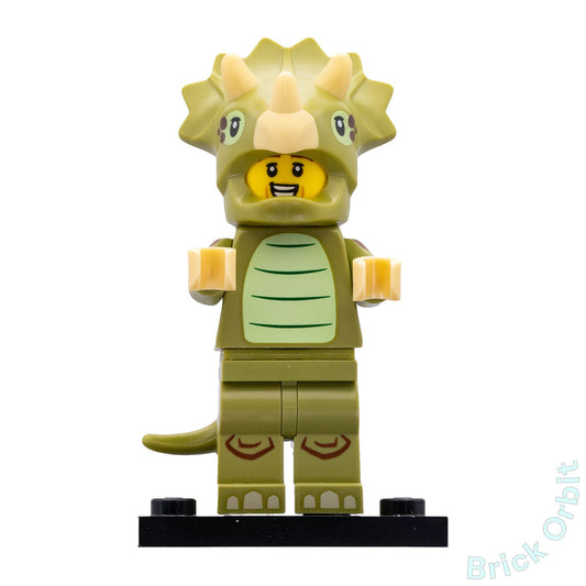 Genuine TRICERATOPS COSTUME FAN, SERIES 25 (col431) - Collectable Minifigures - Used LEGO® Minifigure - Product Image from Brick Orbit