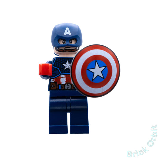 Genuine CAPTAIN AMERICA (sh686) - Marvel Super Heroes - Used LEGO® Minifigure from set 76168-1 - Product Image from Brick Orbit