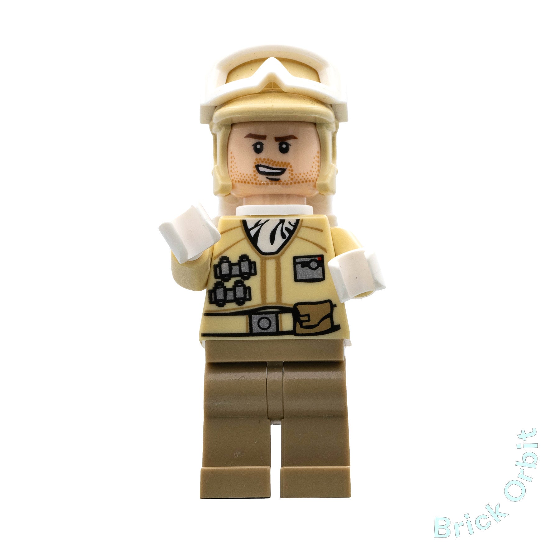Genuine HOTH REBEL TROOPER TAN UNIFORM (STUBBLE) (sw0462) - Star Wars - Used LEGO® Minifigure from set 75014-1 - Product Image from Brick Orbit