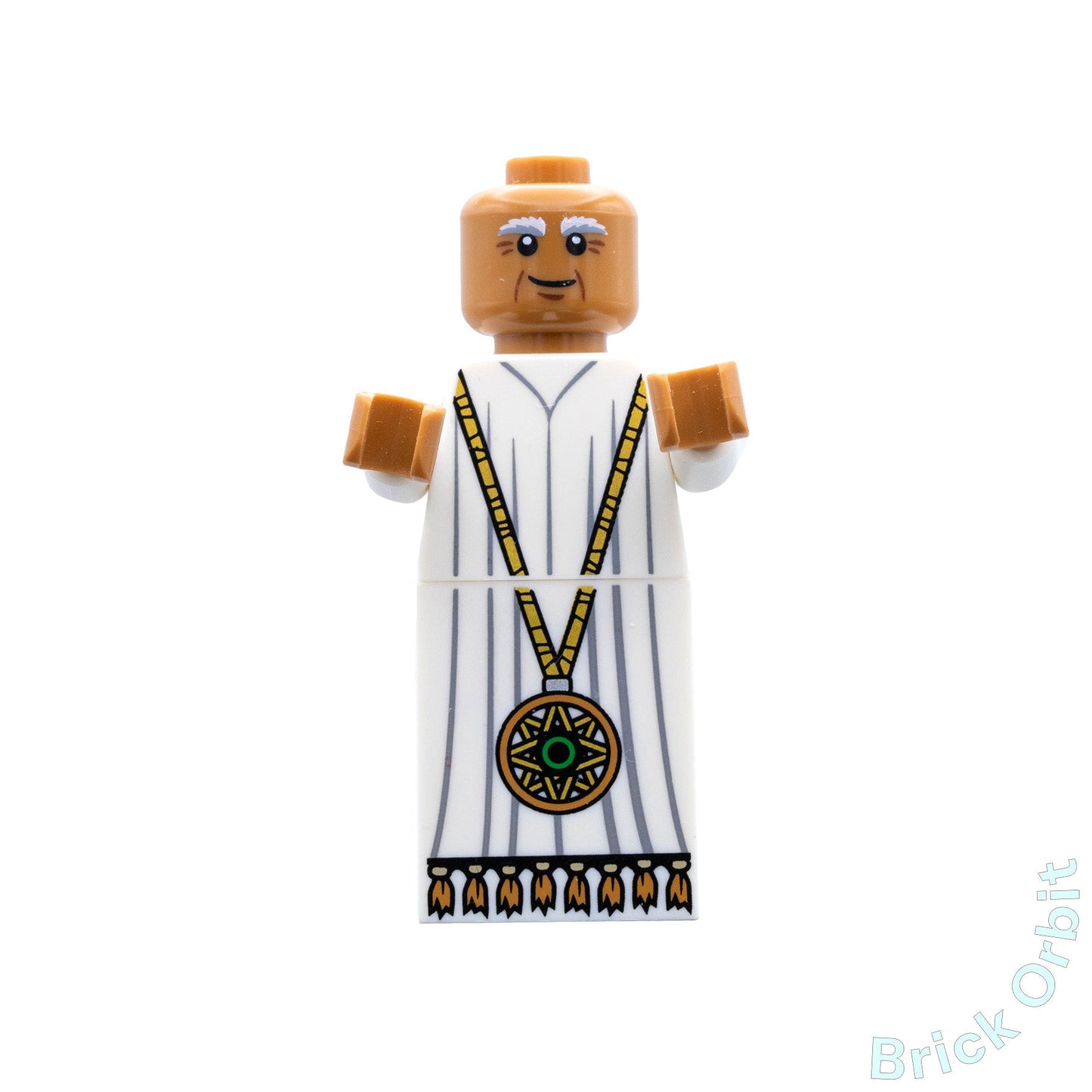 Genuine VITRUVIUS WITH MEDALLION AND BLACK EYES WITH PUPILS (tlm071) - Gear - Used LEGO® Minifigure from set 5004238-1 - Product Image from Brick Orbit